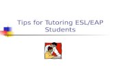 Tips for Tutoring ESL/EAP Students