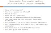 Successful formula for writing pharmaceutical product releases