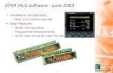 2704 V6.0 software - June 2003