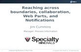 Reaching across boundaries, collaboration, Web Parts, and Notifications