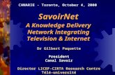 SavoirNet A Knowledge Delivery Network integrating Television & Internet