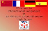 Welcome to  International Languages  at  Sir Winston Churchill Senior High School