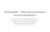 Orthopedic - HED documentation recommendations