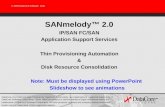 SANmelody ™  2.0 IP/SAN FC/SAN Application Support Services Thin Provisioning Automation &