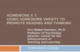 Homework  x  7:  Using Homework Variety to Promote Reading and Thinking