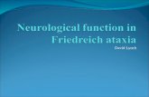 Neurological function in Friedreich ataxia