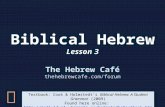 Biblical Hebrew Lesson 3