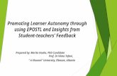 Promoting Learner Autonomy through using EPOSTL and Insights from Student-teachers’ Feedback