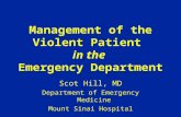 Management of the Violent Patient  in the  Emergency Department