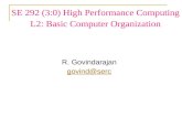 SE 292 (3:0) High Performance Computing L2: Basic Computer Organization