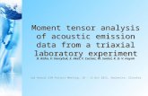 Moment tensor analysis of acoustic emission data from a triaxial laboratory experiment
