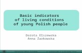 Basic indicators  of living conditions  of young Polish people