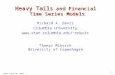 Heavy Tails  and Financial  Time Series Models