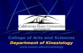 College of Arts and Sciences Department of Kinesiology csusm/kinesiology