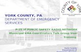 YORK COUNTY, PA DEPARTMENT OF EMERGENCY SERVICES