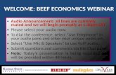 WELCOME: BEEF ECONOMICS WEBINAR