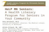 HeLP MN Seniors:  A Health Literacy Program for Seniors in Your Community