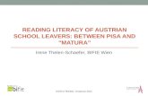 Reading literacy of Austrian school leavers: between PISA and " Matura”