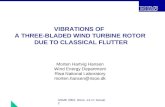 VIBRATIONS OF  A THREE-BLADED WIND TURBINE ROTOR  DUE TO CLASSICAL FLUTTER