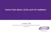 Some Fact about LEDs and UV-radiation