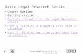 Basic Legal Research Skills
