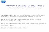 Remote  sensing using  noise