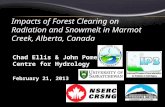 Impacts of Forest Clearing on Radiation and Snowmelt in Marmot Creek, Alberta, Canada