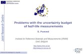 Problems with the uncertainty budget  of half-life measurements