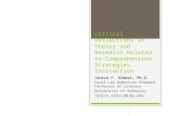Critical Reflections on Theory and Research Related to Comprehension Strategies Instruction