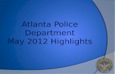 Atlanta Police Department May 2012 Highlights