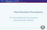 Post-Election Procedures