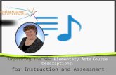 Unpacking the New Elementary  Arts Course  Descriptions