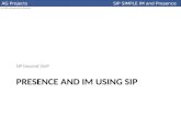 Presence and IM using sip