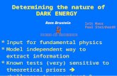 Input for fundamental physics Model independent way to extract information