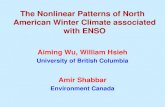 The Nonlinear Patterns of North American Winter Climate associated with ENSO