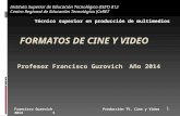 FORMATOS DE CINE Y VIDEO Profesor Francisco Gurovich Año 2014