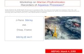 Workshop on  Martian Phyllosilicates : Recorders of  Aqueous Processes ?