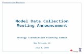 Model Data Collection Meeting Announcement