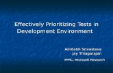 Effectively Prioritizing Tests in Development Environment