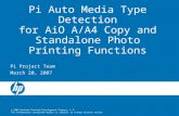 Pi Auto Media Type Detection for AiO A/A4 Copy and Standalone Photo Printing Functions