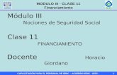 MODULO III - CLASE 11 Financiamiento