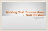 Making Text Connections Quiz Review