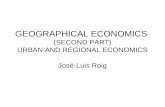 GEOGRAPHICAL ECONOMICS  (SECOND PART) URBAN AND REGIONAL ECONOMICS