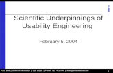 Scientific Underpinnings of Usability Engineering