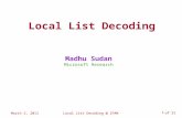 Local List Decoding