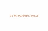 5-6 The Quadratic Formula