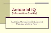 Actuarial IQ (Information Quality)