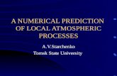 A NUMERICAL PREDICTION  OF LOCAL ATMOSPHERIC PROCESSES