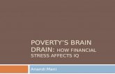 POVERTY’s BRAIN DRAIN:  How financial stress affects IQ