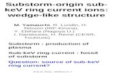 Substorm-origin sub-keV ring current ions: wedge-like structure